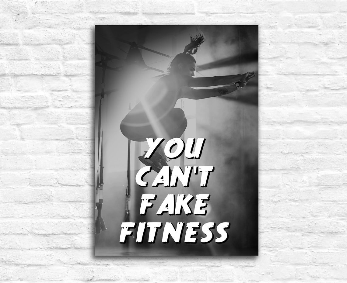 You Cant Fake Fitness Gym Quotes Gym Posters Fitness Quotes Gym Wall Decor Home Wall Decor Gym Prints Gym Wall Art Motivation Art - Image 2