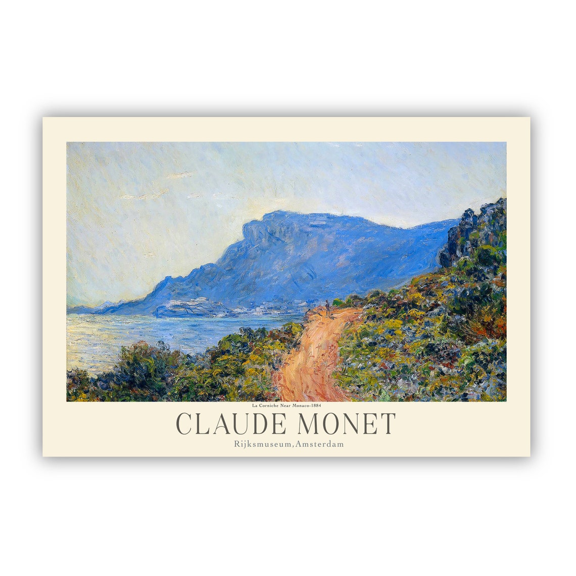 Claude Monet La Corniche Near Monaco 1884 Impressionist Art Poster - Image 2