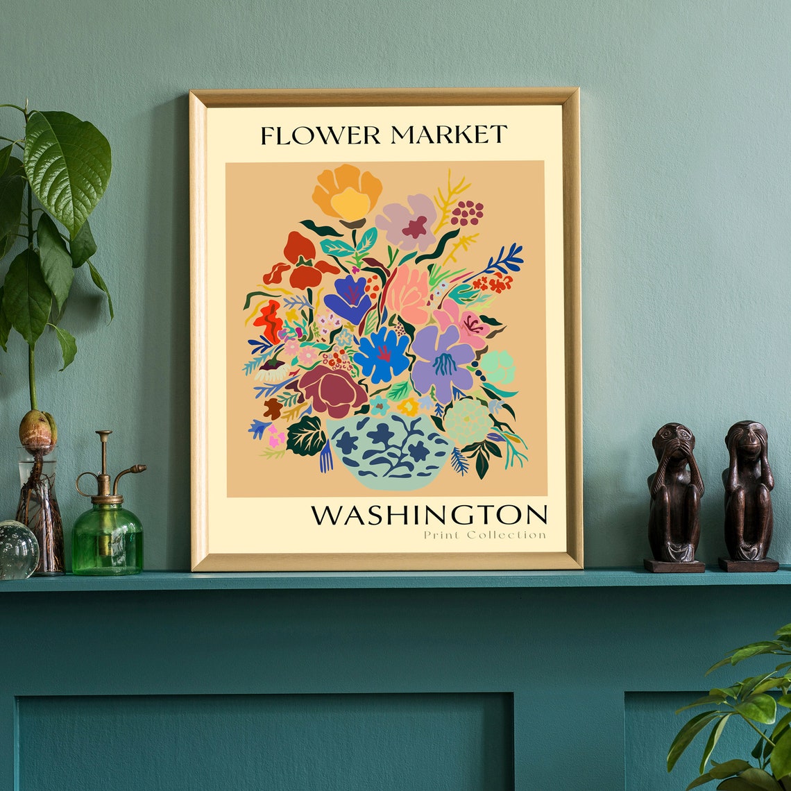Washington State Flower Market Botanical Print Floral Wall Art - Image 2