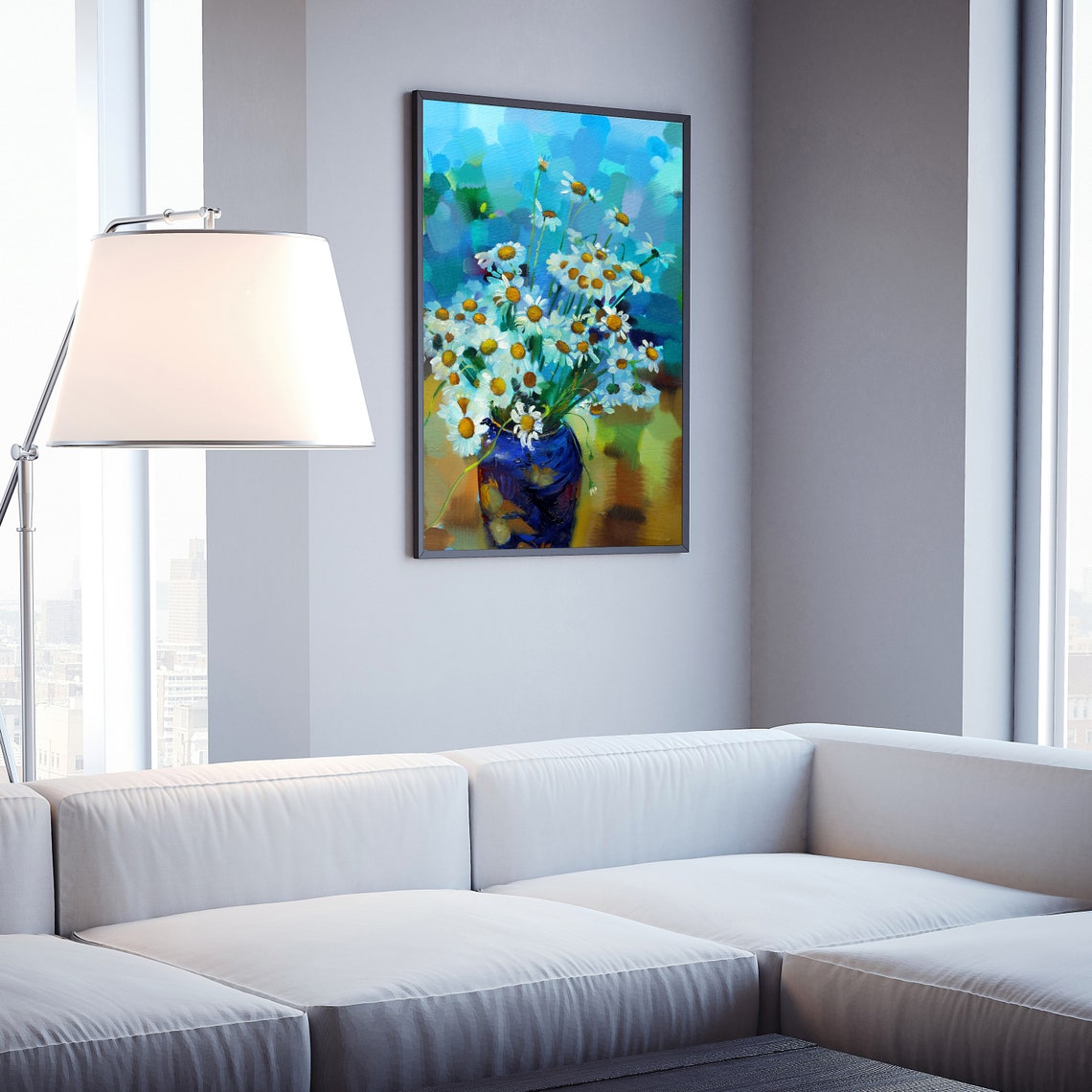 Flowers Oil Painting Flowers Still Life Poster Prints Flower Painting Prints Floral Texture Oil Painting Home Office Wall Art Decoration - Image 4