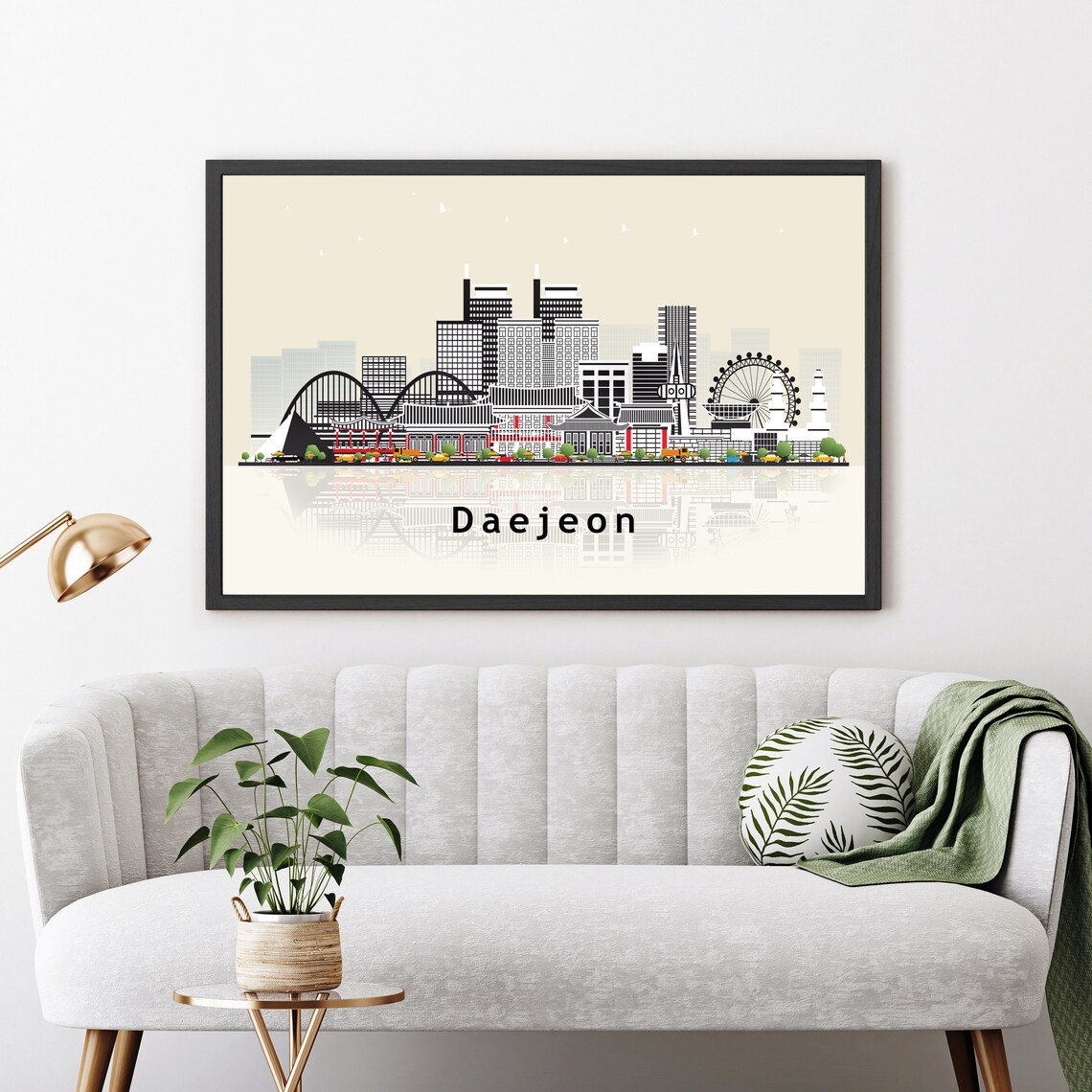 Daejeon South Korea Modern Skyline Cityscape Landmark Poster - Image 3