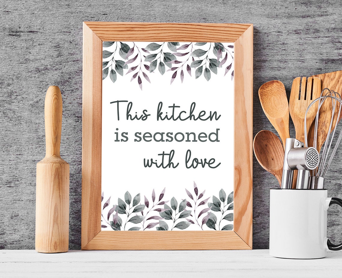 This Kitchen Is Seasoned With Love Farmhouse Kitchen Wall Art - Image 3