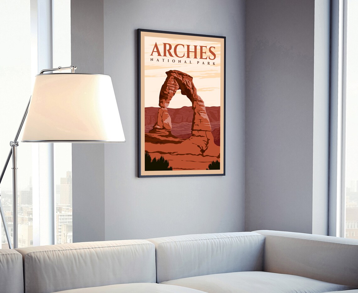 Arches National Park Delicate Arch Utah Red Rock Travel Poster - Image 4