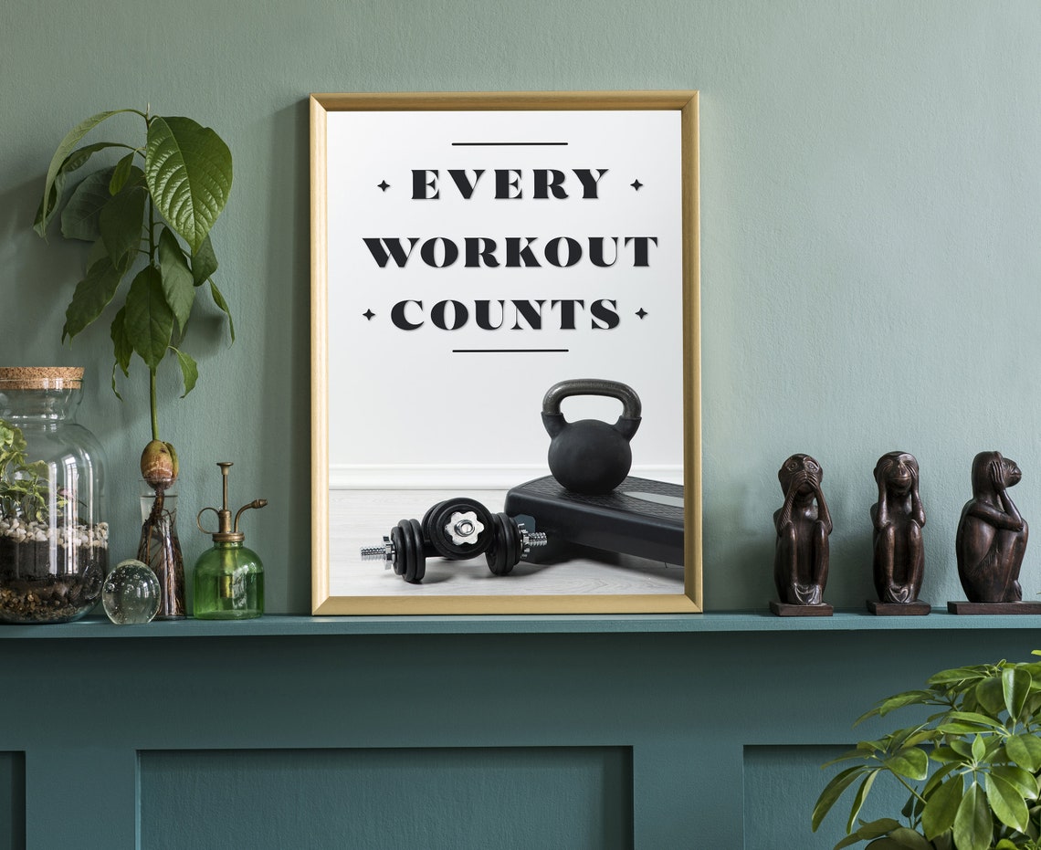 Gym Wall Art Gym Poster Print Gym Decoration Fitness Room Wall Art Workout Quotes Home Gym Poster Inspired Poster Motivational Poster - Image 3