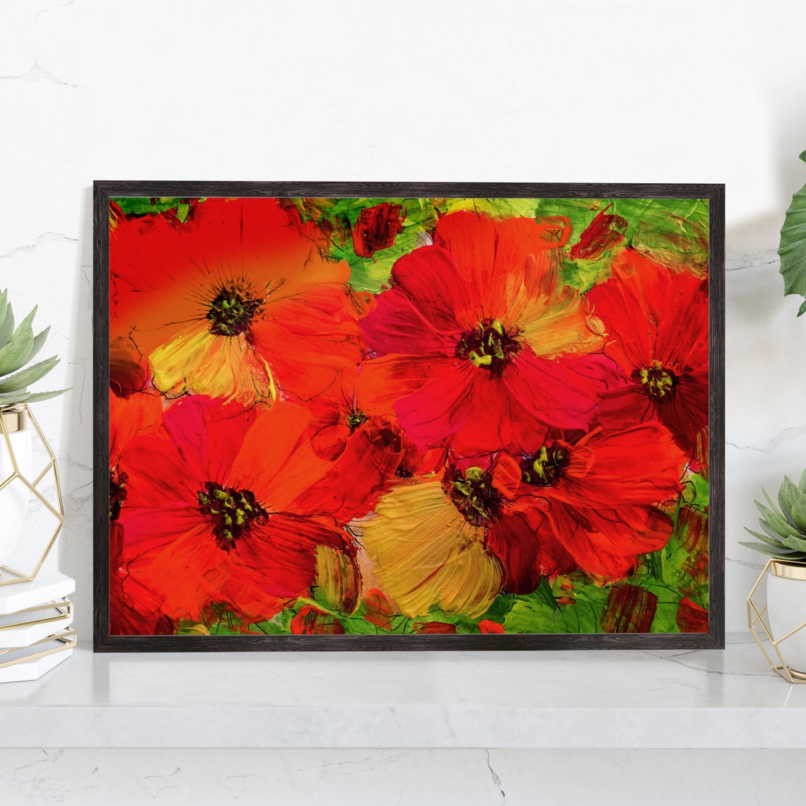Flowers Oil Painting Flowers Still Life Poster Prints Flower Painting Prints Floral Texture Oil Painting Home Office Wall Art Decoration
