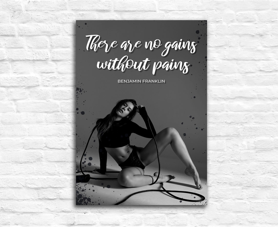 Gym Wall Art Gym Poster Gym Quote Gym Art Home Gym Home Gym Dcor Home Gym Poster Benjamin Franklin Fitness Dcor Motivational Quote - Image 2