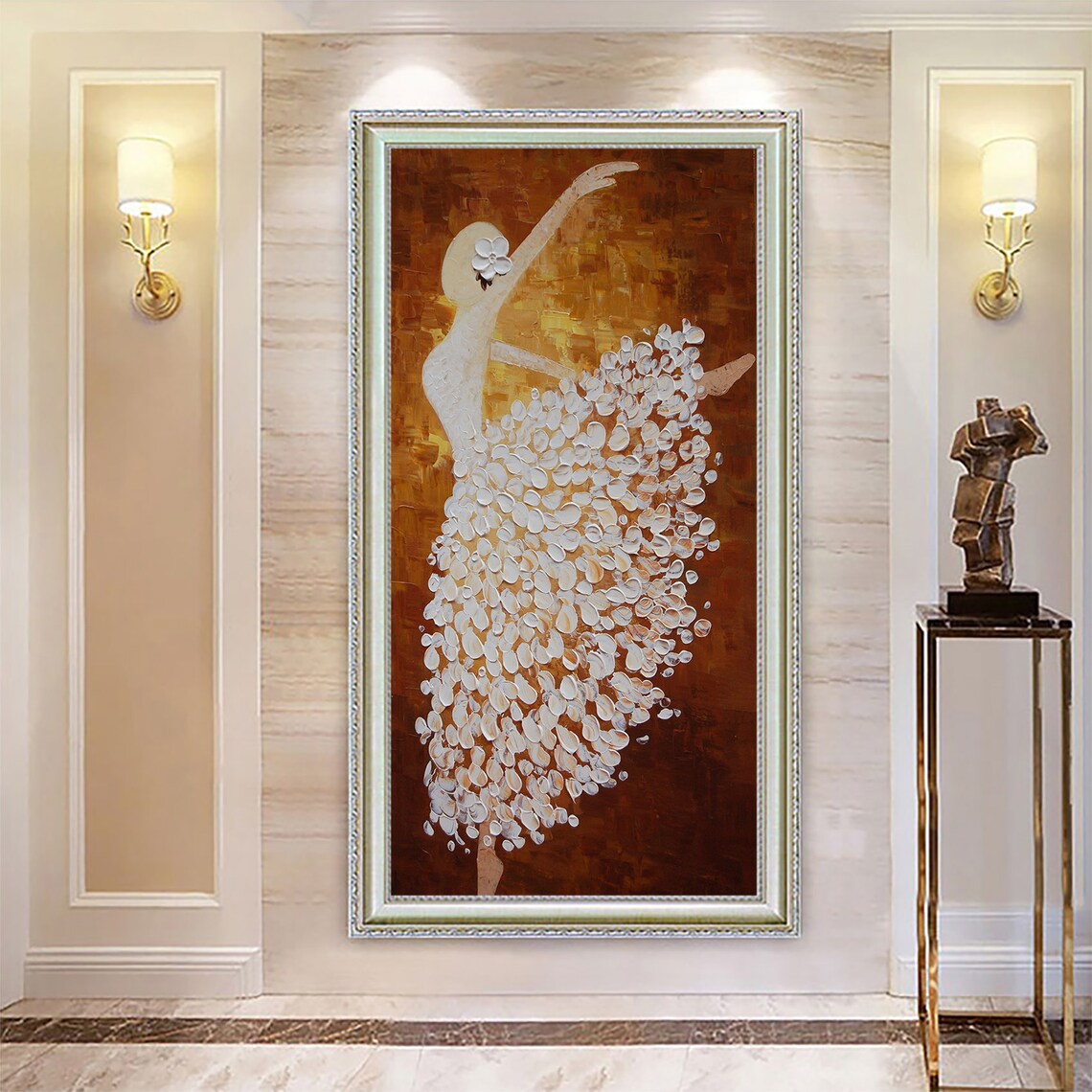 Ballerina Oil Painting, Living Room Art Print - Image 5