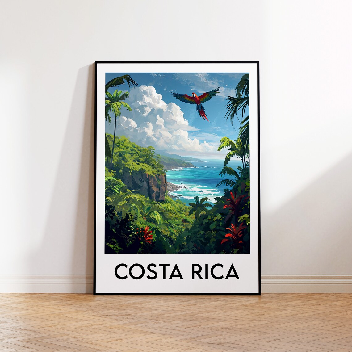 Costa Rica Vintage Travel Poster Art Print