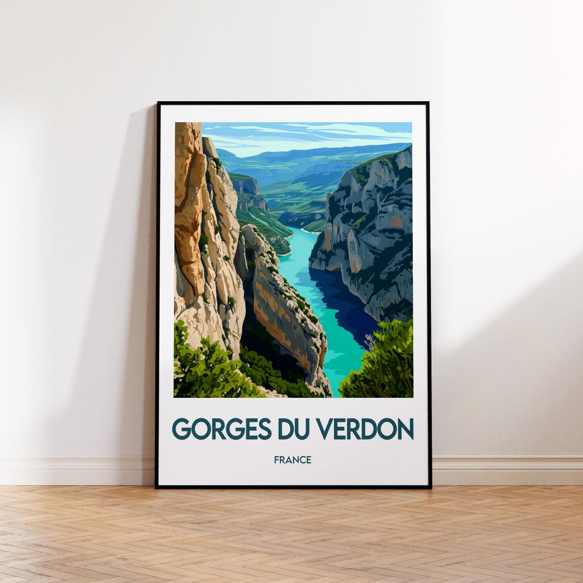 Verdon Gorges Poster, France Kayak Gift