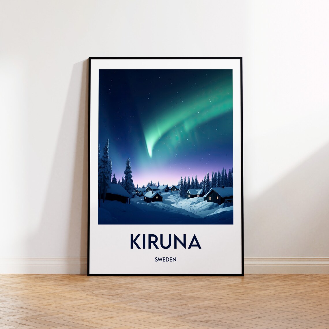 Kiruna Poster Print Sweden Illustration Vintage Travel
