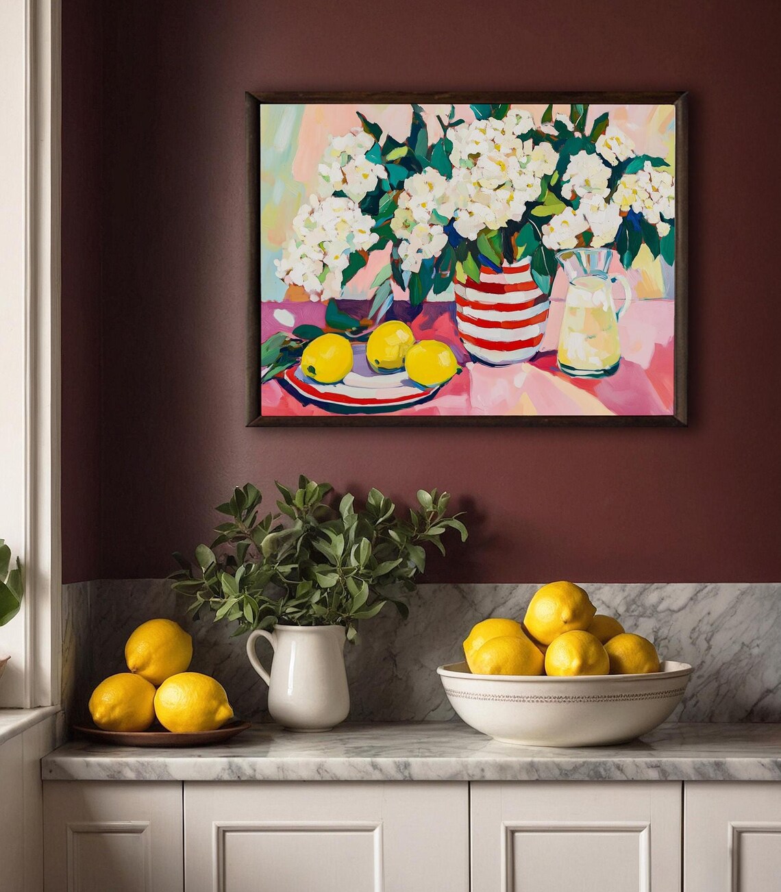 Matisse Style Gouache Still Life Art Print