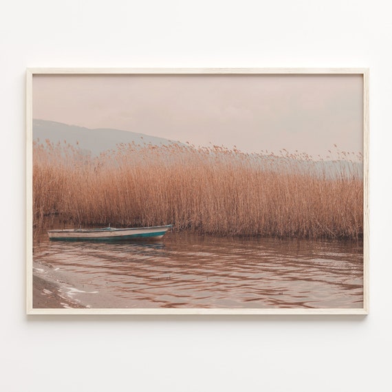 Dry Reed Lake Colorful Poster Print Dry Reed Lake Photo Wall Art Wall Art Boho Decor Colorful Wall Art Photography Poster Print C18 278