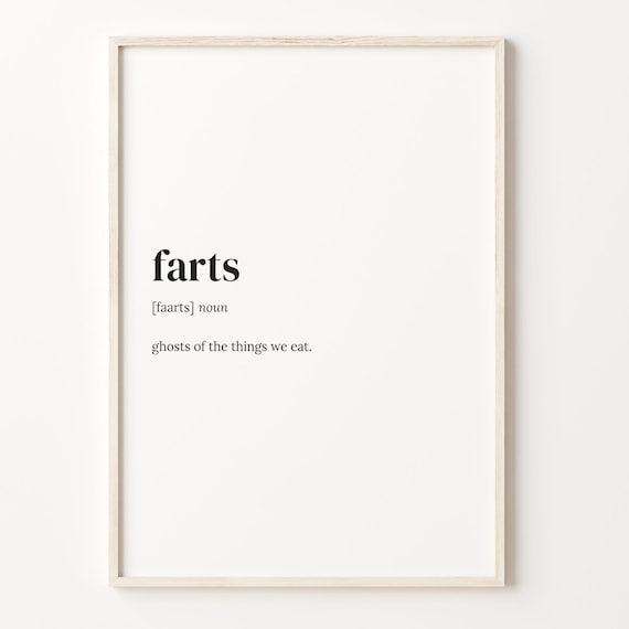Farts Definition Dictionary Quote Poster Print