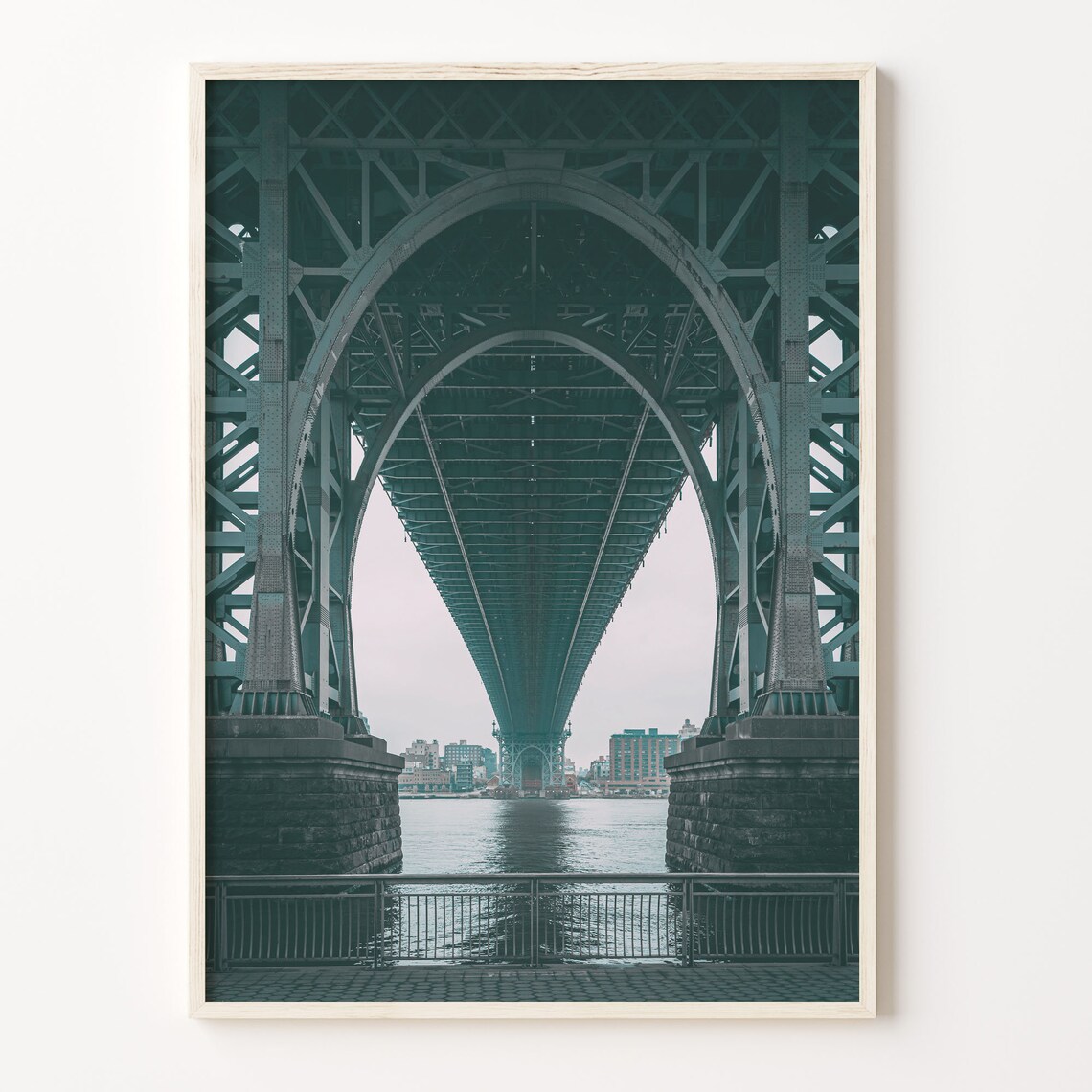 Williamsburg New York Underneath Steel Bridge Arch Photo Poster