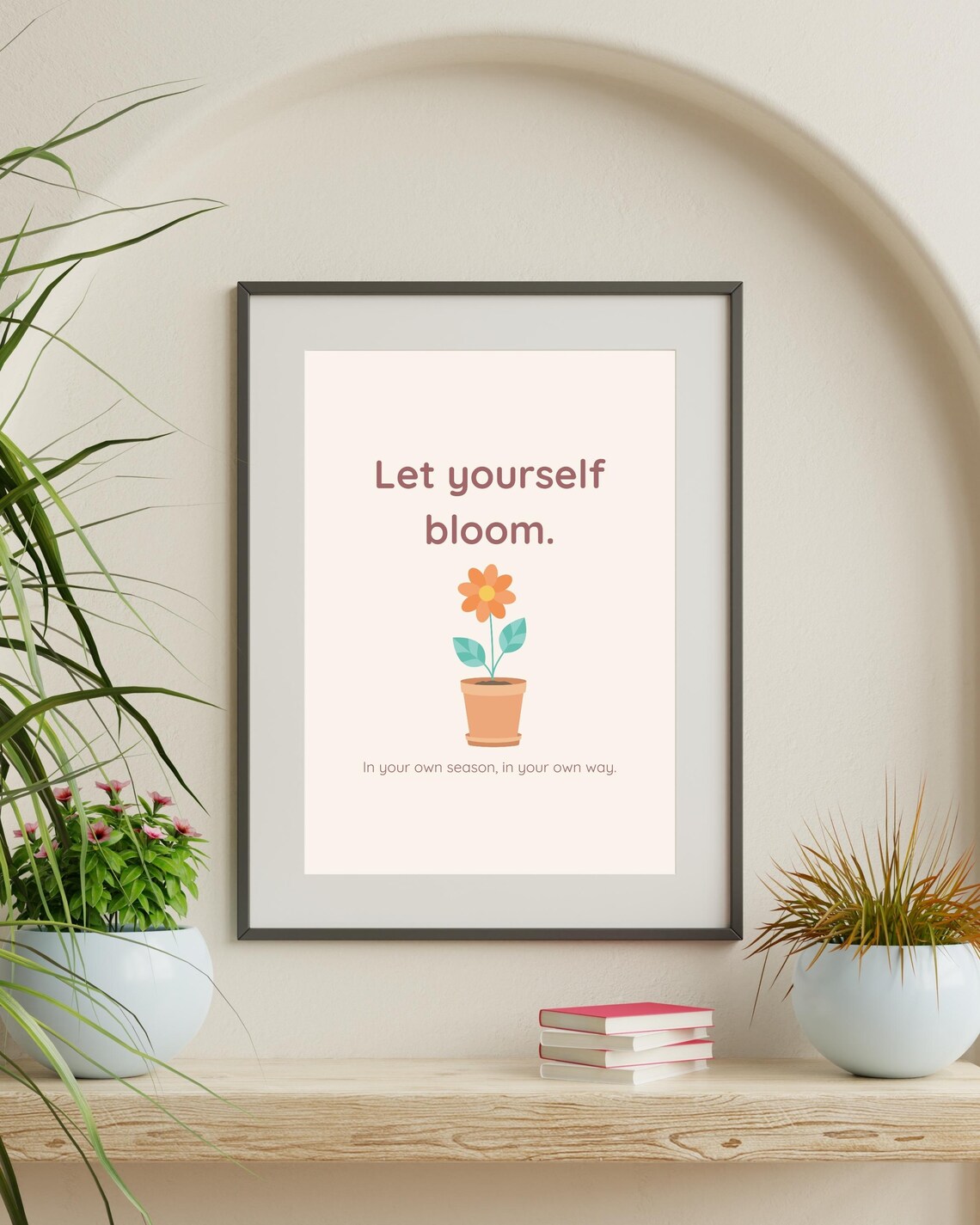 Let Yourself Bloom Botanical Motivational Quote - Image 2