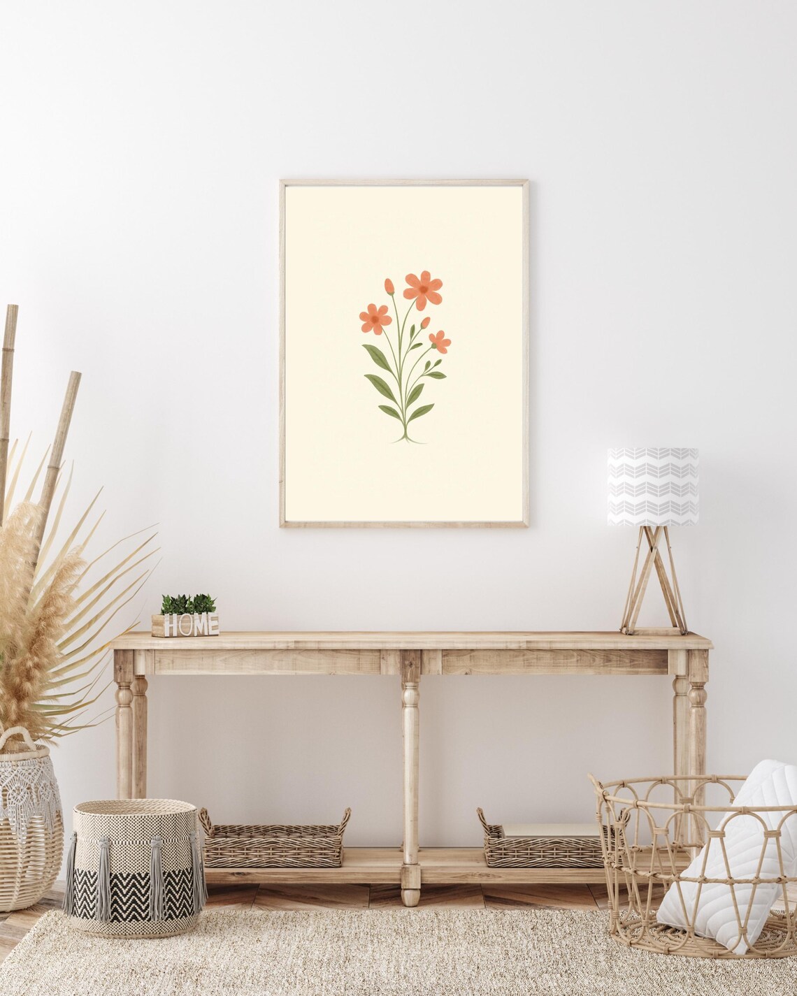 Botanical Wall Art, Minimalist Plant Illustration