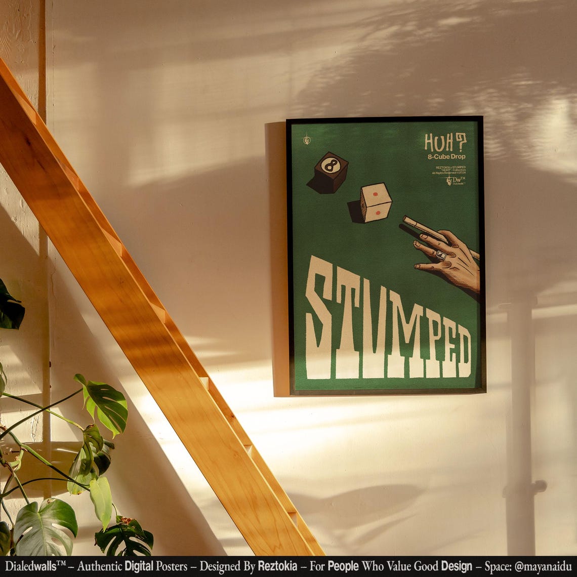 Stumped Green Billiards 8 Ball Dice Vintage Pool Hall Poster - Image 4