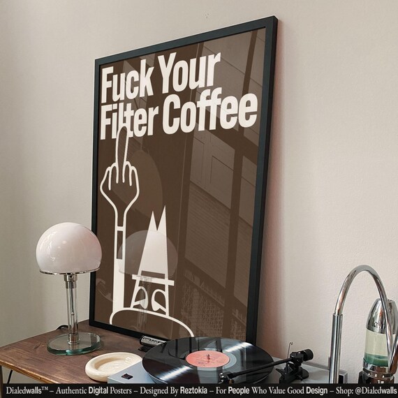Filter Coffee Wall Art Unique Wall Prints Retro Espressos Print Poster Print Creative Bialetti Poster
