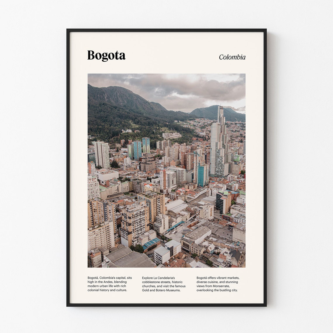 Bogot Travel Poster Bogot Skyline Print Colombia Cityscape Wall Art Bogot Decor South America Travel Art Bogot Photography - Image 4