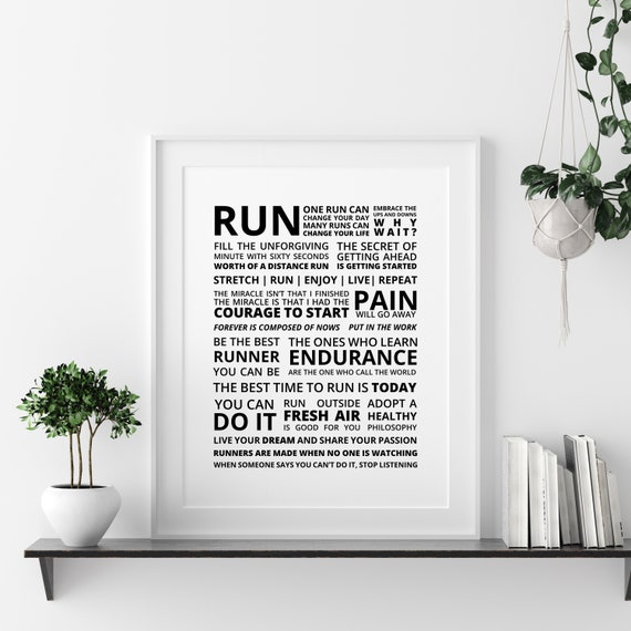 Runners Manifesto Quote Motivational Running Quote Runner Motivational Poster Marathon Runner Gifts Gift For Her