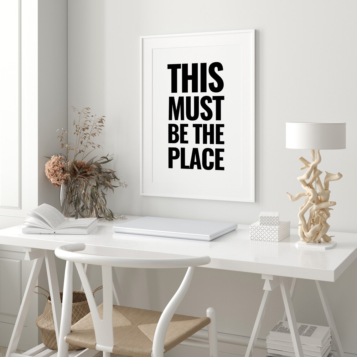 This Must Be The Place Talking Heads Lyric Minimalist Typography Poster - Image 3