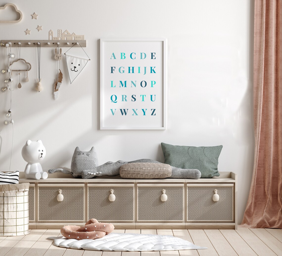 Nursery Alphabet Quote, Kids Room School Sign - Image 3
