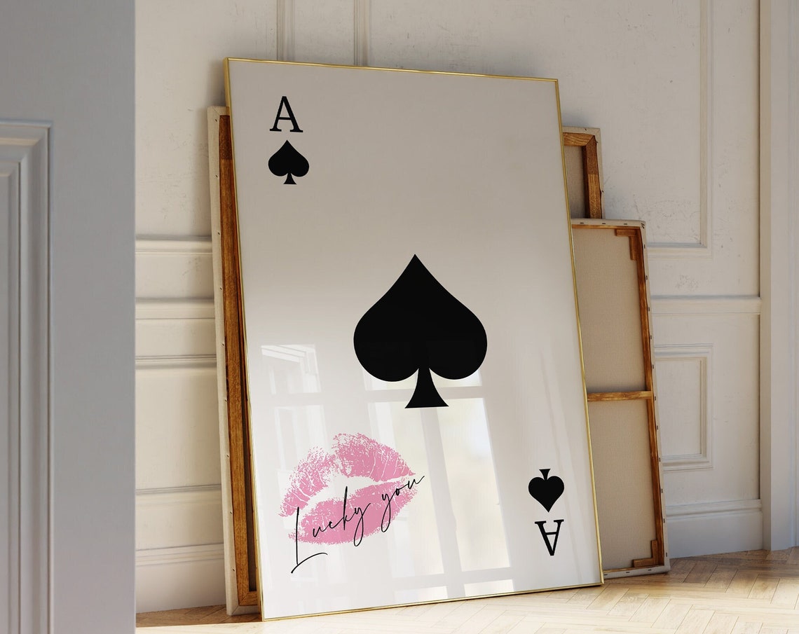 Ace Of Spades Lucky You Retro Art Print