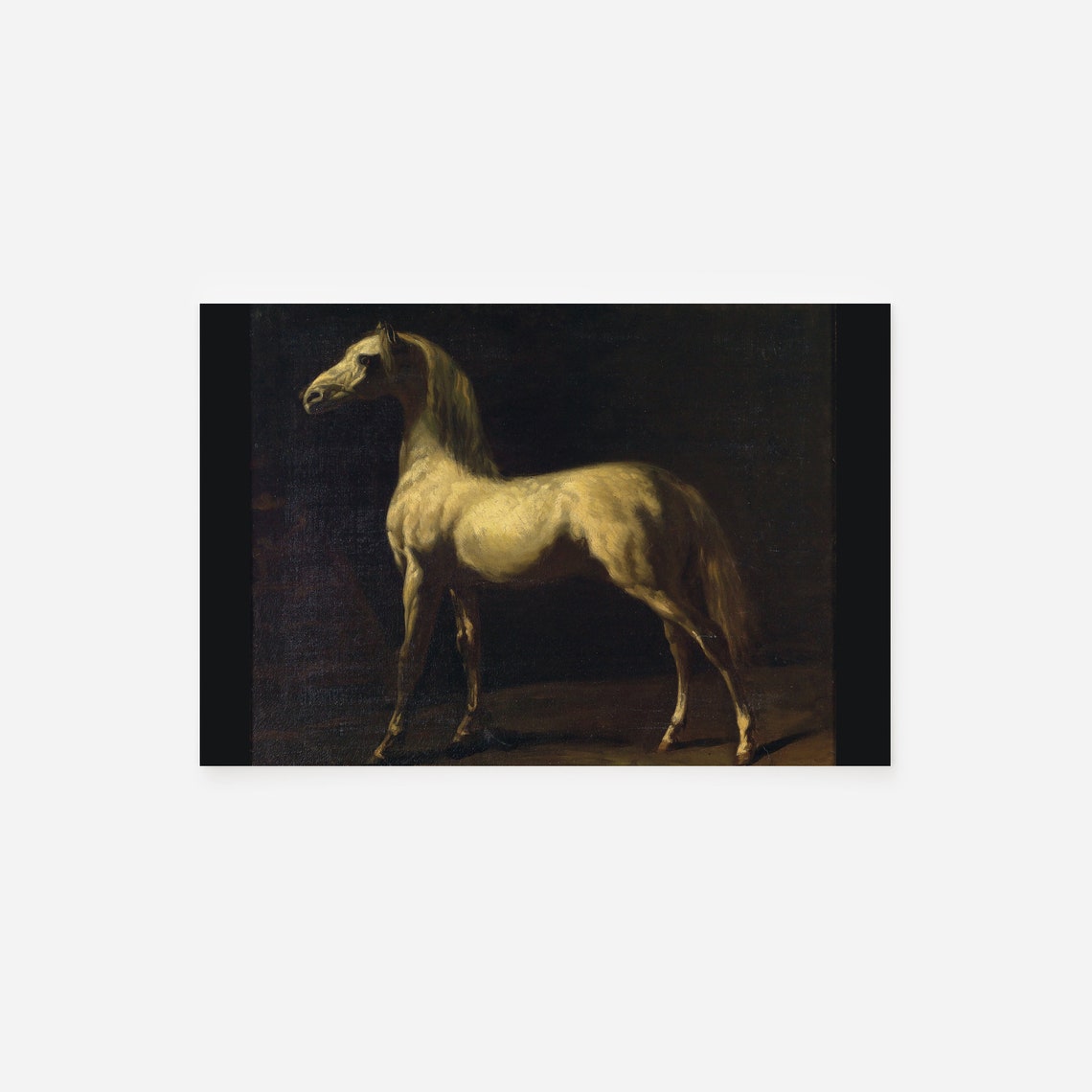 Theodore Gericault Gray Horse 1824 Romantic Equine Portrait Poster