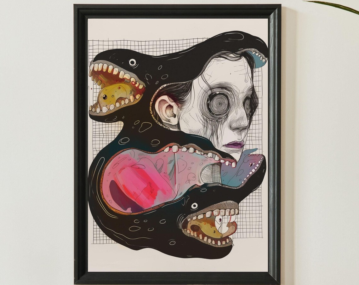 Grid Addiction No12 Unique Canvas Art Print