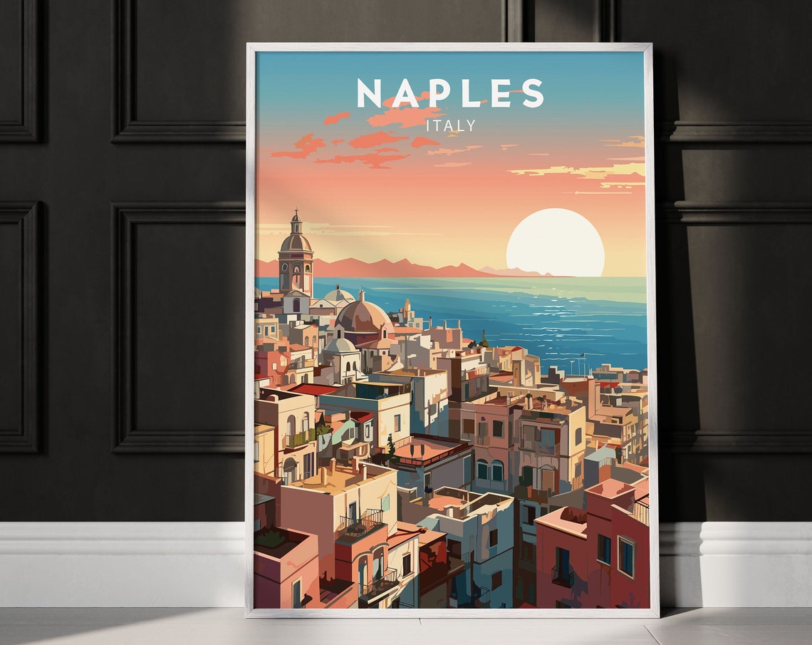 Naples Print Naples Travel Poster Naples Poster Italy Travel Poster Minimalist Artwork Italy Gifts Italy Art Naples Art
