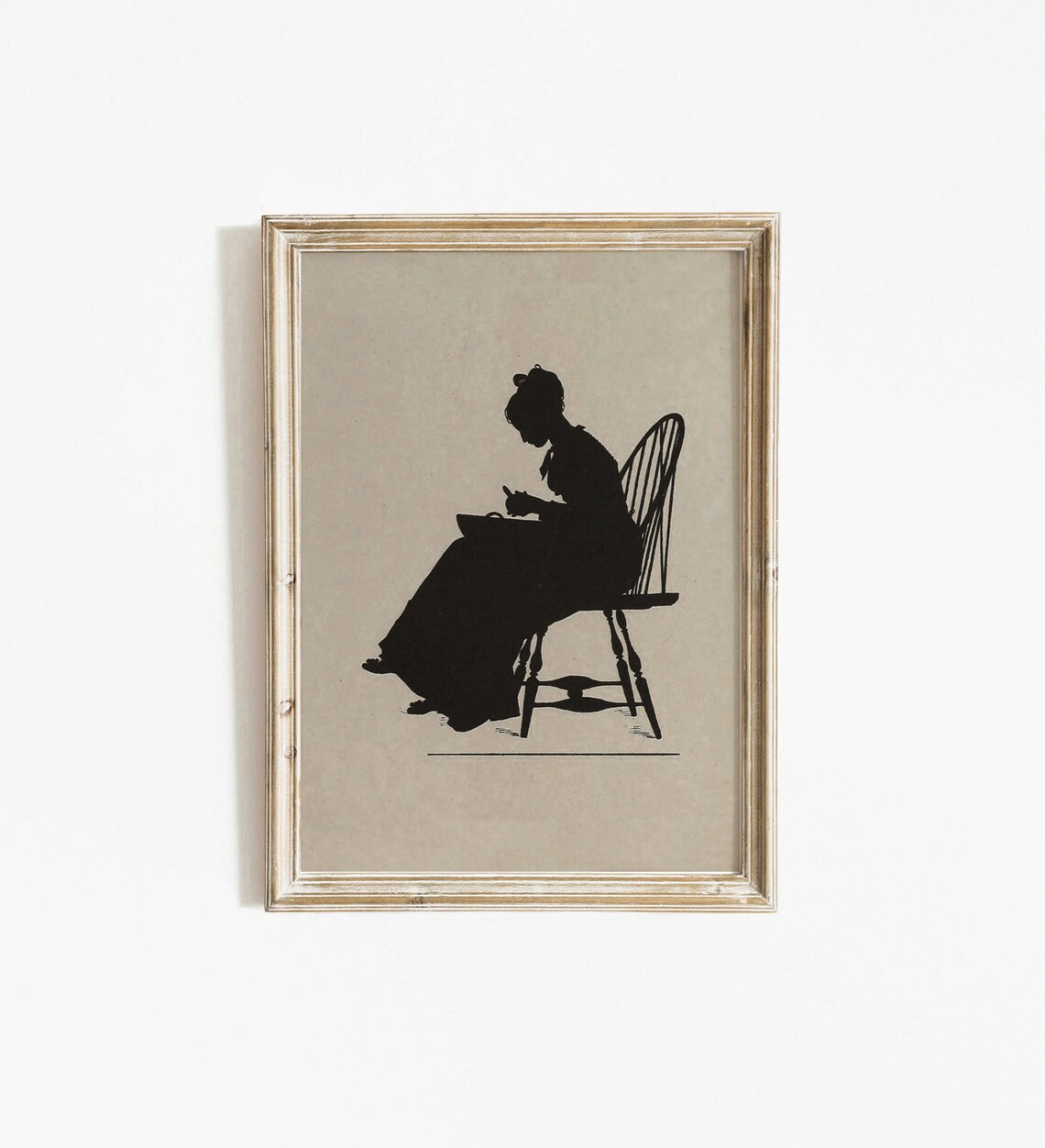 Vintage Silhouette Art Print, Victorian Style - Image 3