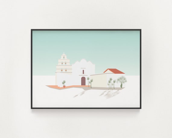 San Diego Travel Poster, California Southwestern Art