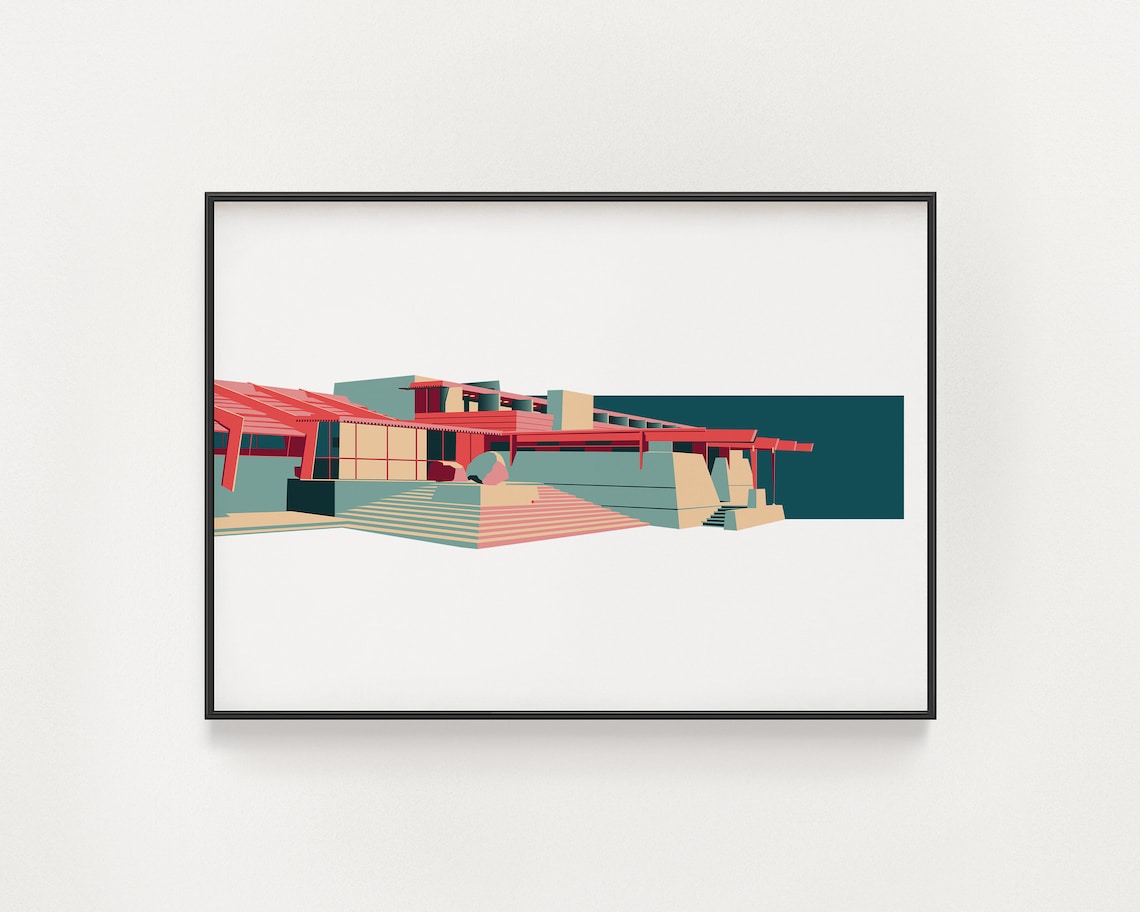 Frank Lloyd Wright Taliesin West Arizona Architecture Poster