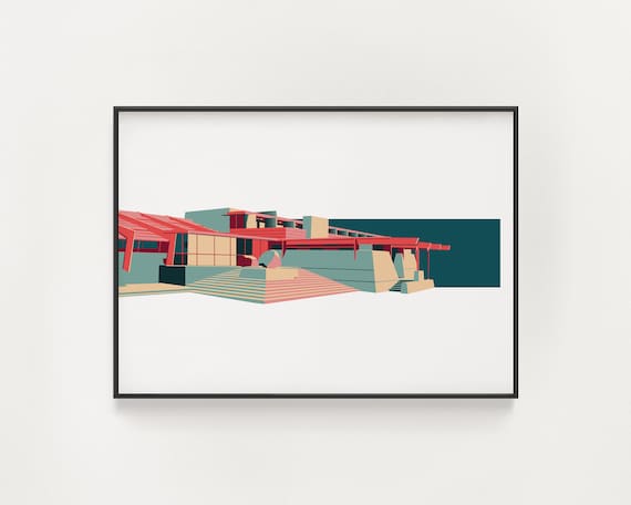 Frank Lloyd Wright Taliesin West Arizona Architecture Poster