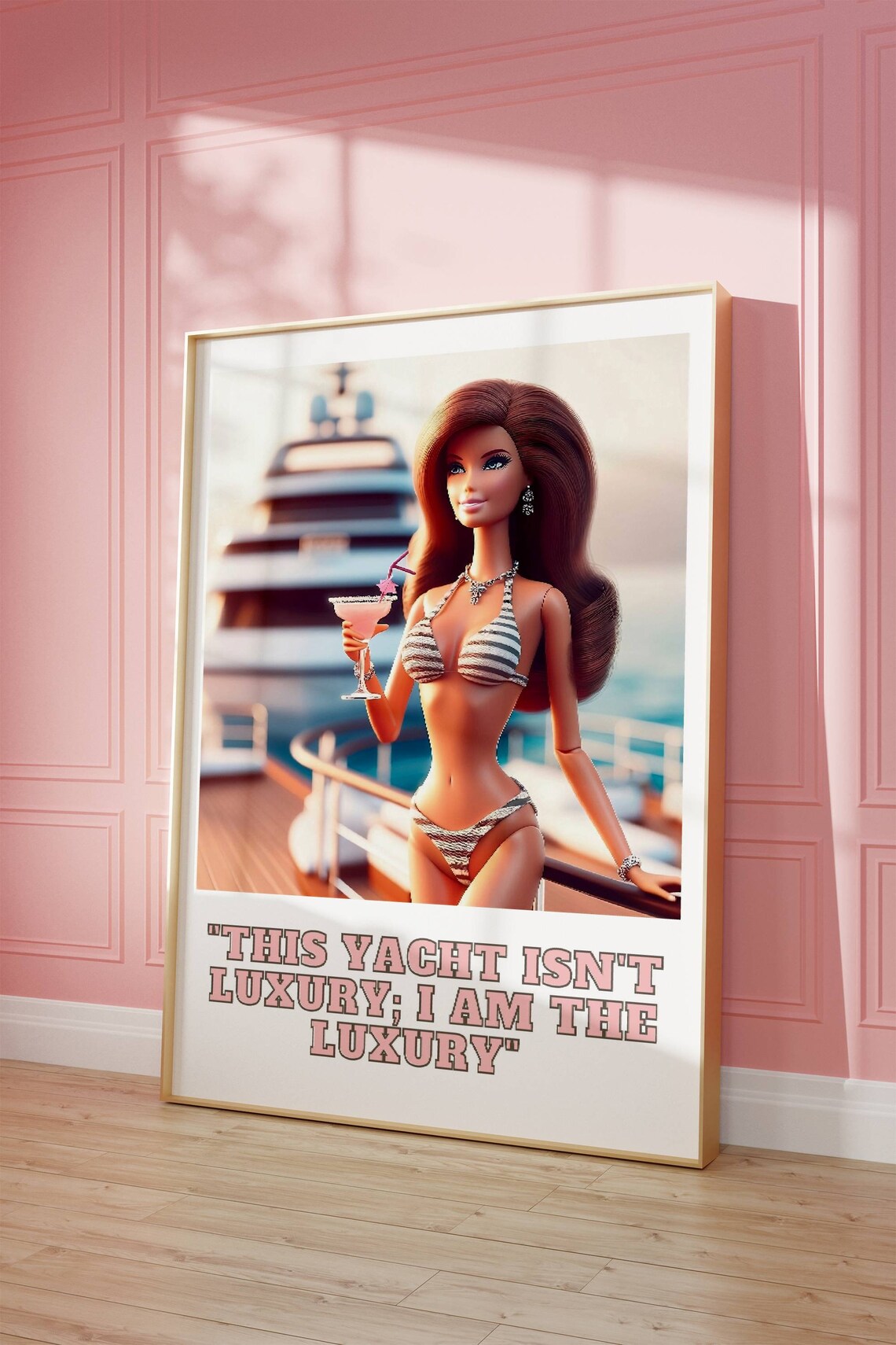 Vintage Barbie Poster, Girly Preppy Art Print