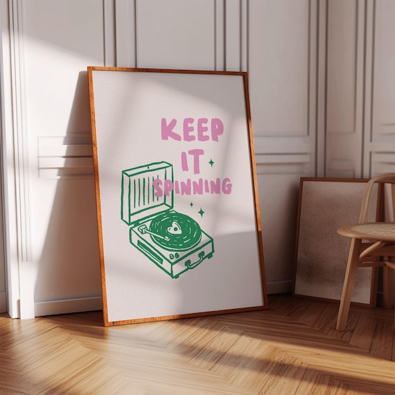 Keep It Spinning Record Player Art Print