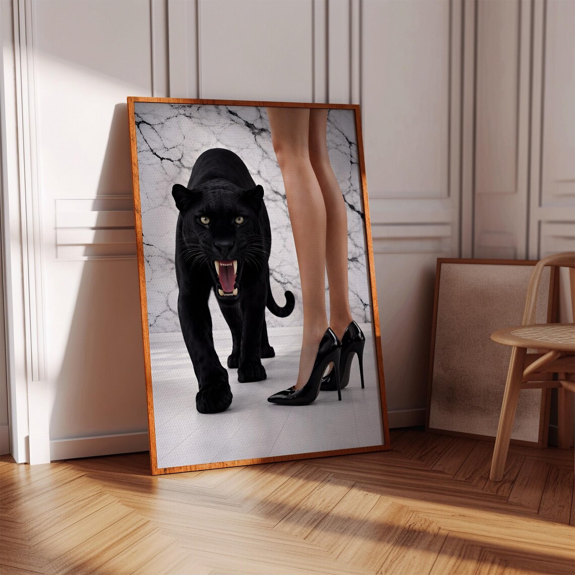 Black Panther Wall Art, Chic Room Decor