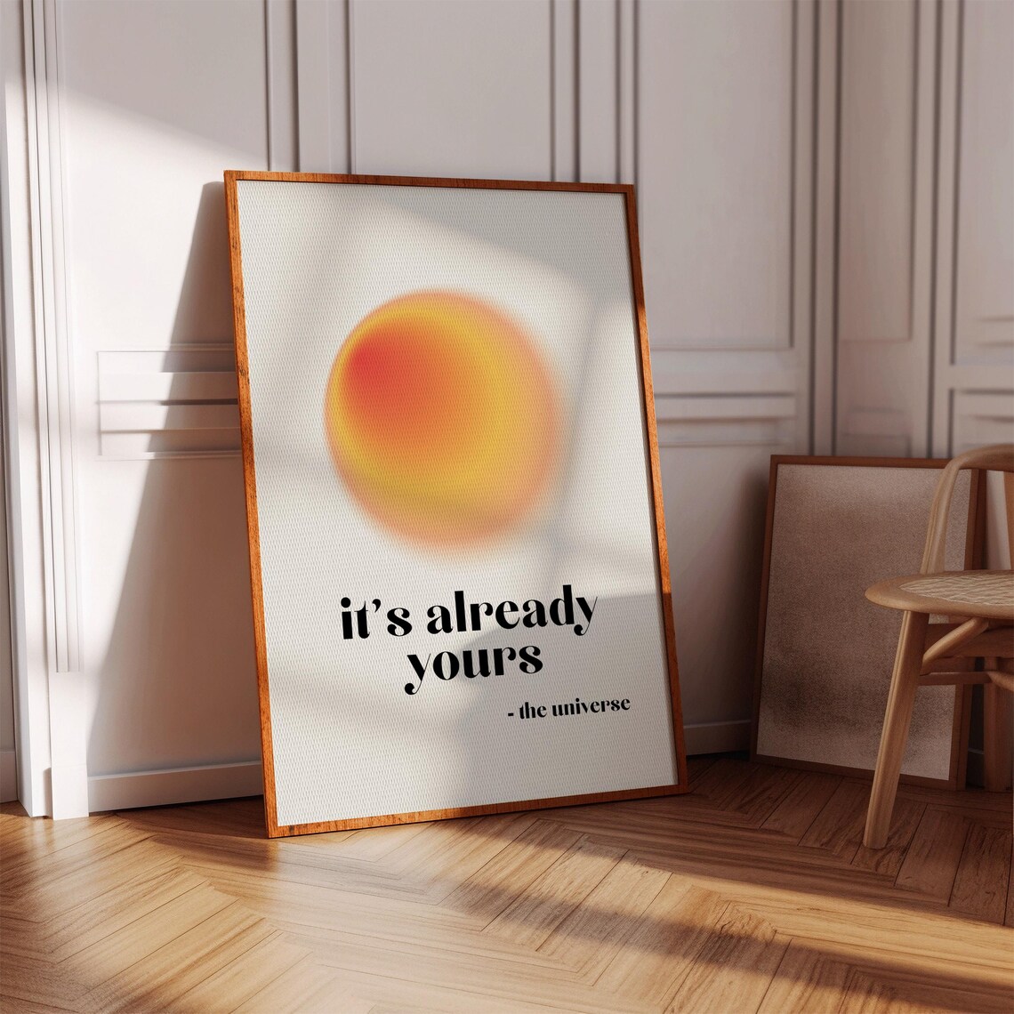 It's Already Yours The Universe Sun Manifestation Quote Poster