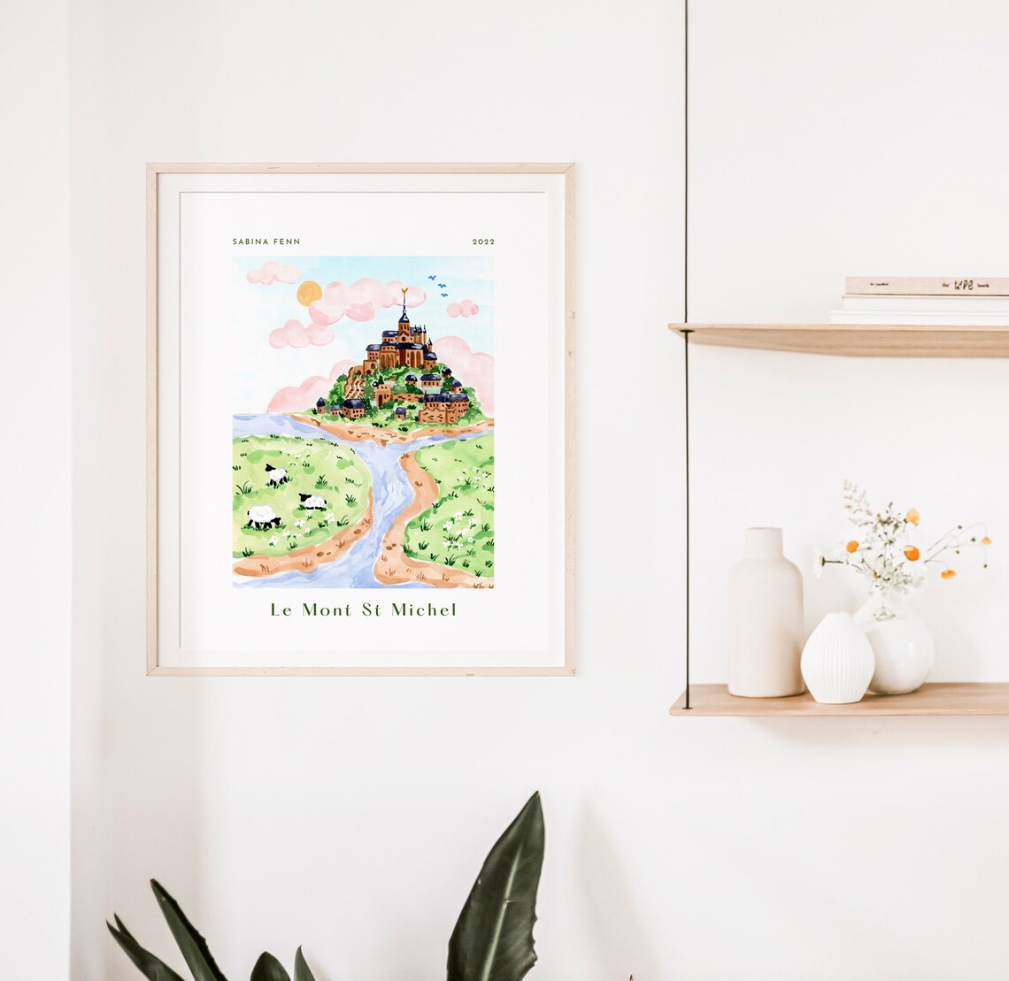 Mont St Michel Travel Poster, Kids Room Decor - Image 3