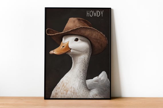 Howdy Western Rustic Vintage Poster Print