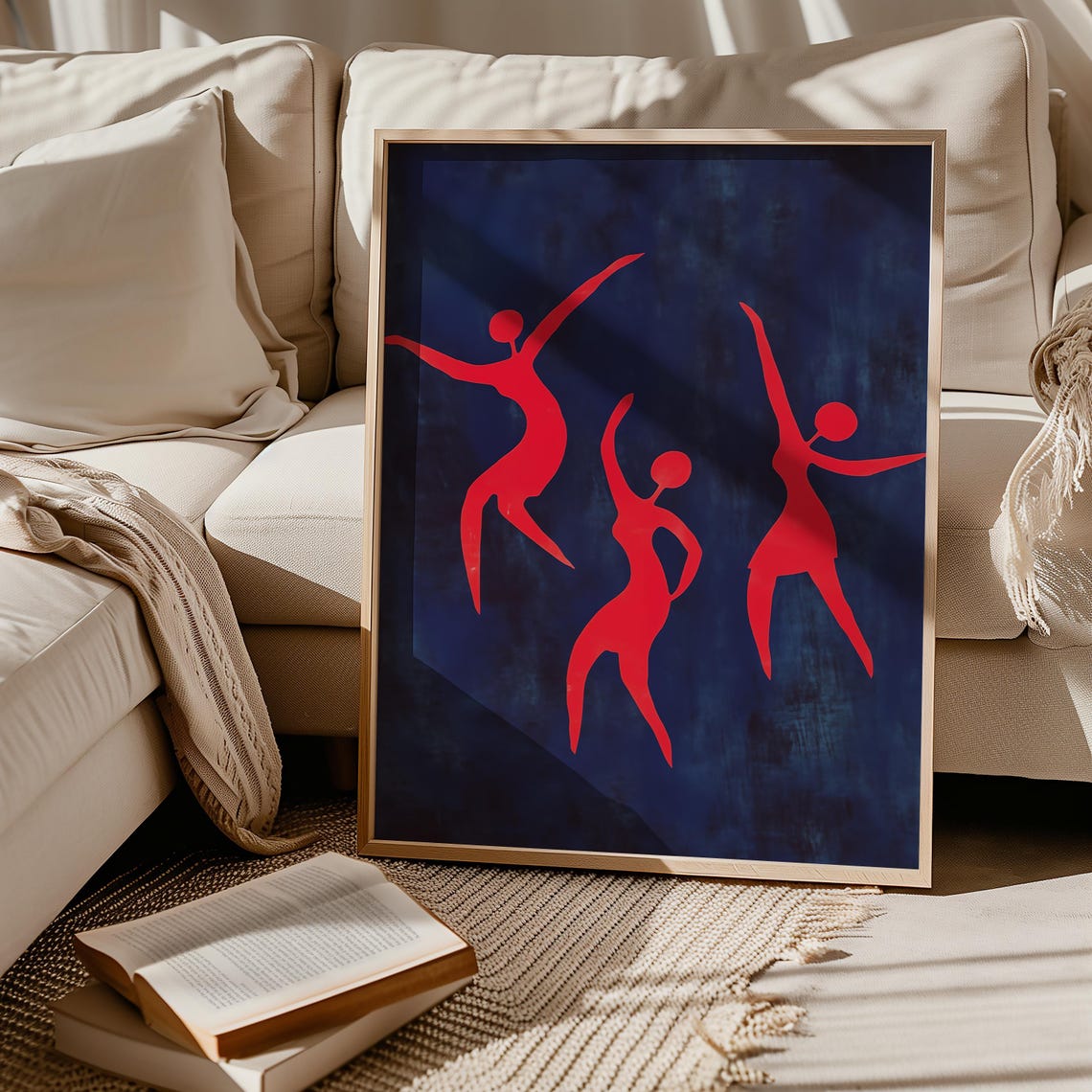 Abstract Dancer Silhouette, Eclectic Feminine Wall Art - Image 4