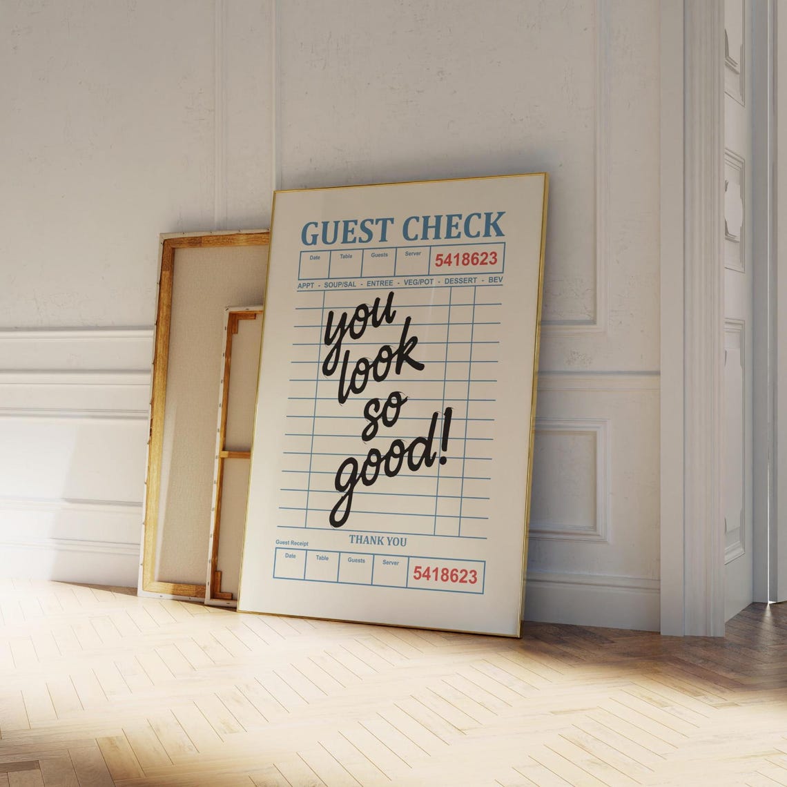 You Look So Good Retro Guest Check Receipt Diner Wall Poster - Image 3
