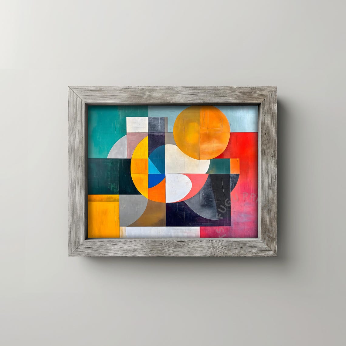 Geometric Abstract Print Colorful Shapes Modern Wall Art Decor 2 - Image 2