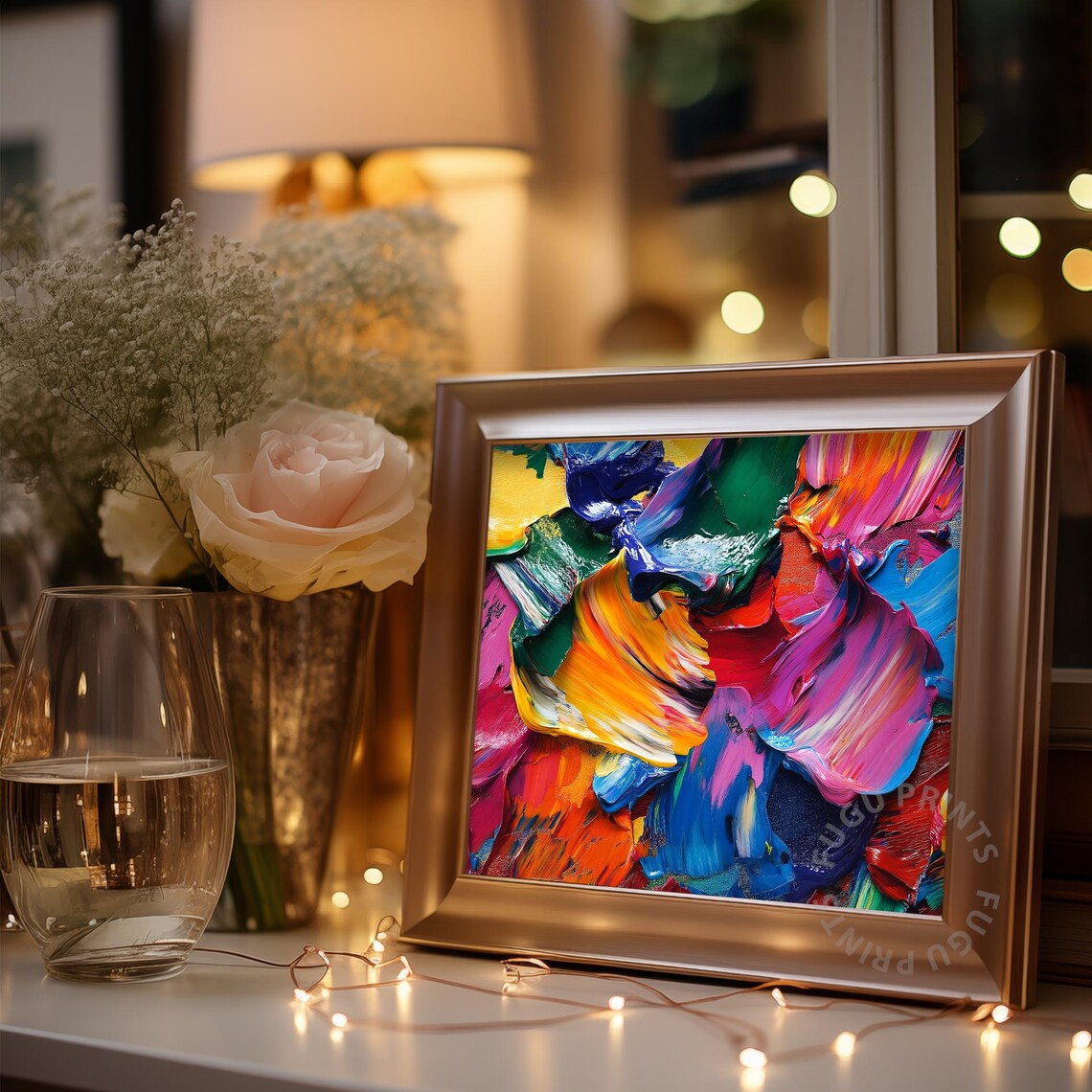 Abstract Impasto Texture Painting, Wall Art - Image 3