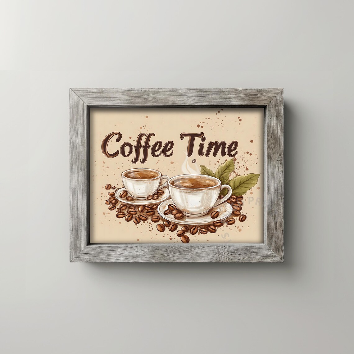 Coffee Time Vintage Coffee Art, Kitchen Decor - Image 2