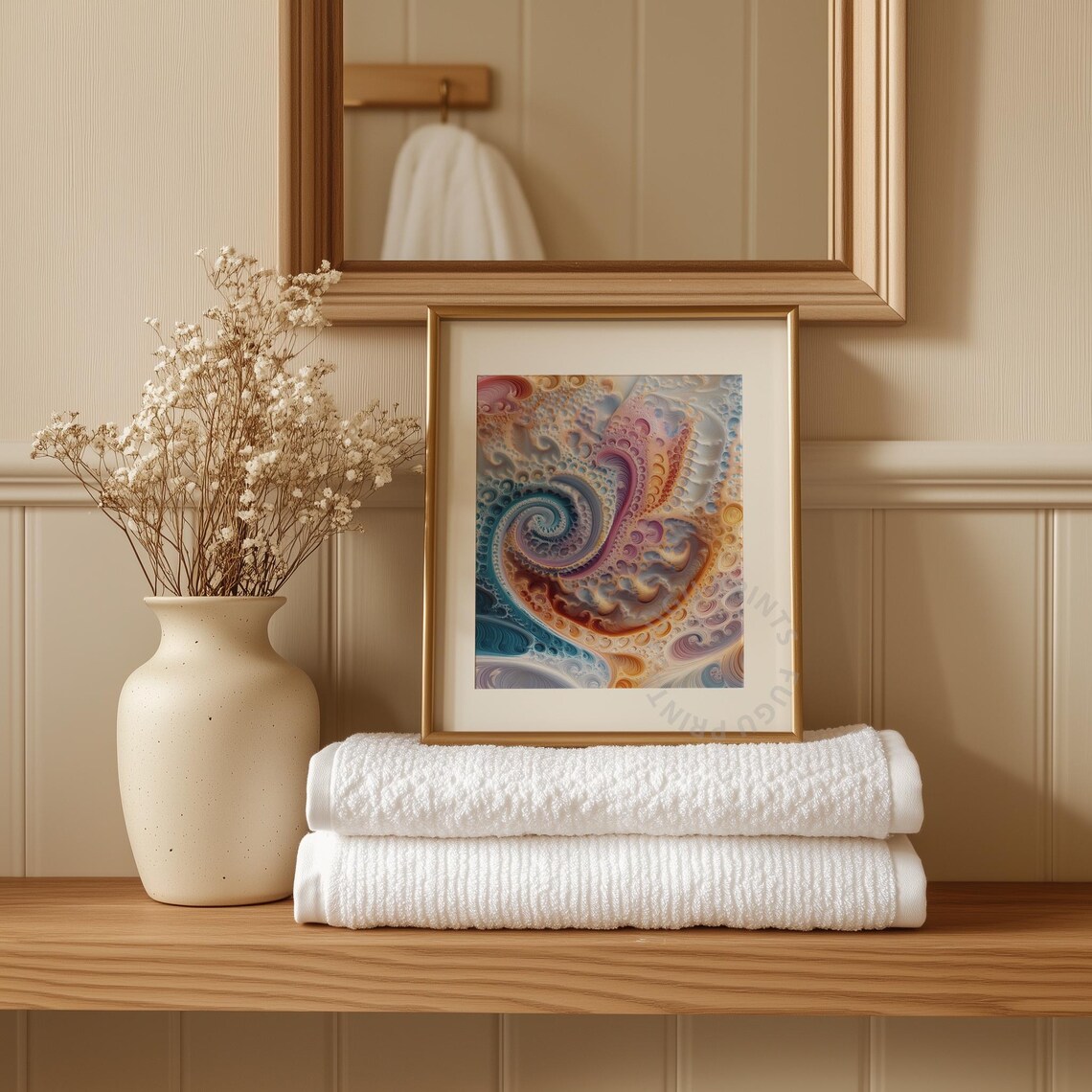 Fractal Swirls Abstract Art, Modern Wall Art - Image 3