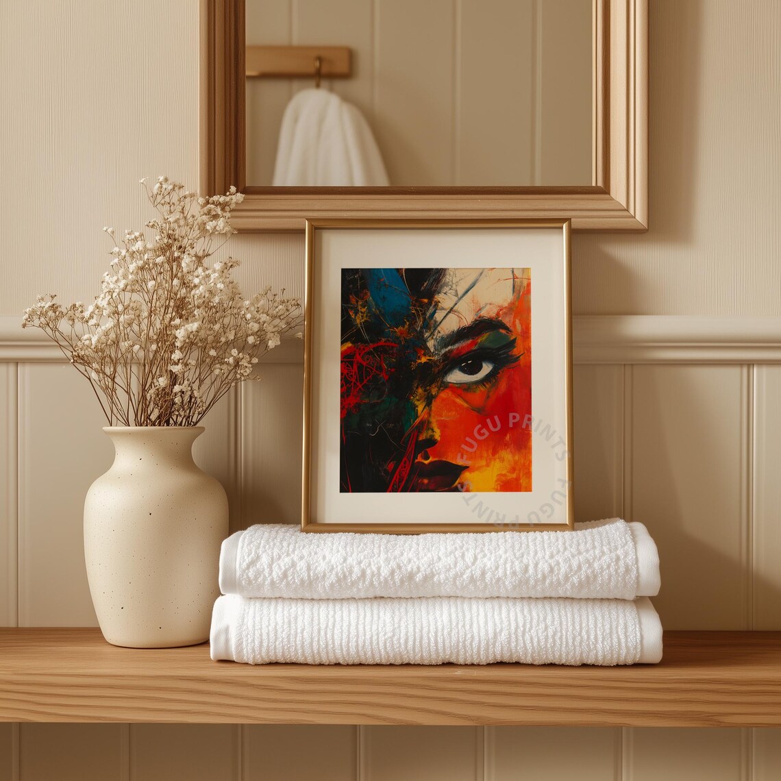 Abstract Woman Portrait, Expressionist Wall Decor - Image 3