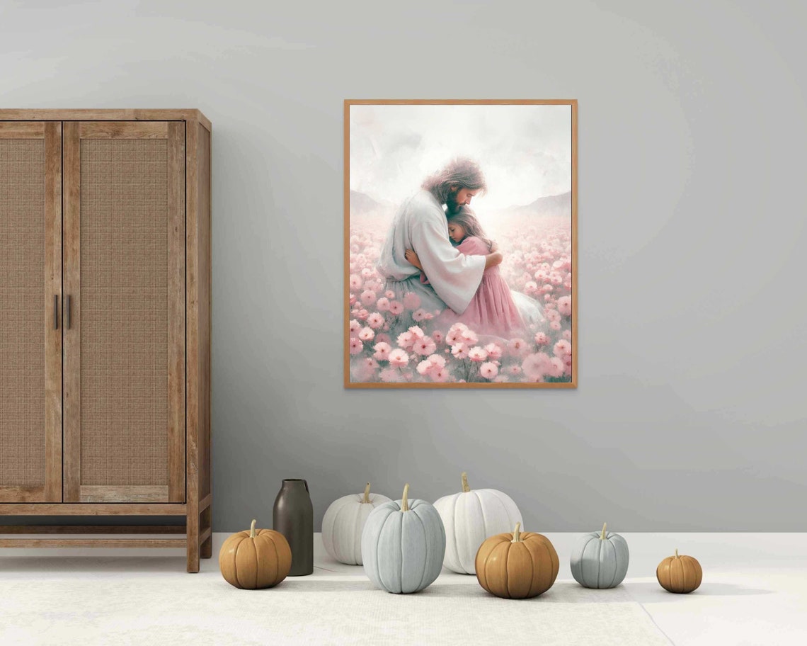 Comforting Faith Christian Art Jesus And Girl Art Jesus Painting Lds Bible Painting Jesus Prints Jesus With Children Art - Image 5