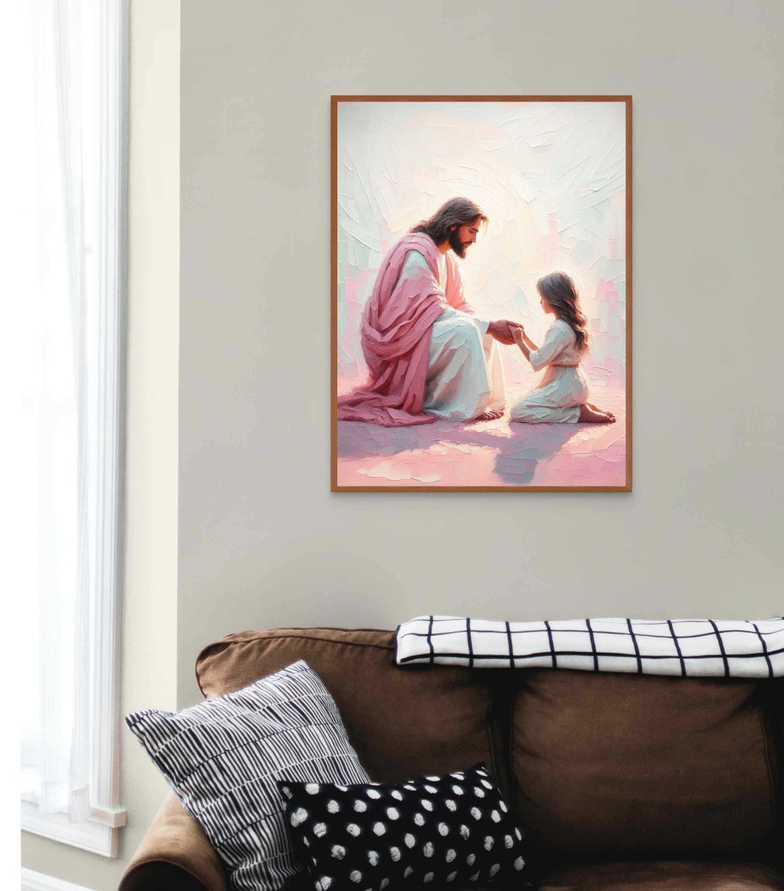 Confide In Him Christian Art Jesus And Girl Picture Of Jesus Art Lds Art Bible Wall Art Modern Christian Art Christian Art For Women - Image 4