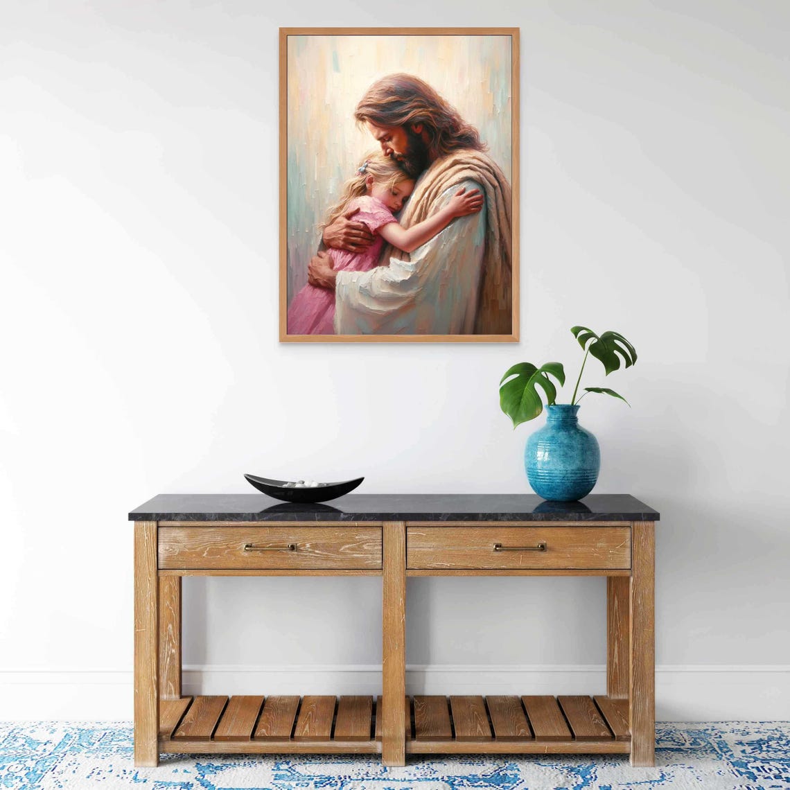 Her Savior Christian Wall Art Christian Art For Women Jesus Painting Lds Art Bible Prints Christian Nursery Art Jesus Art Christ Png - Image 7